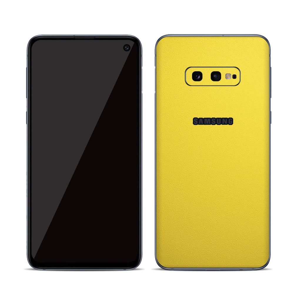 Samsung Galaxy S10e Textured Matt Yellow Skins