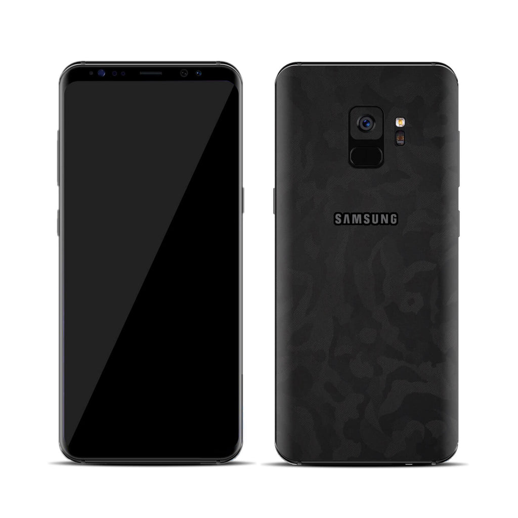 Samsung Galaxy S9 Black Camo Skins