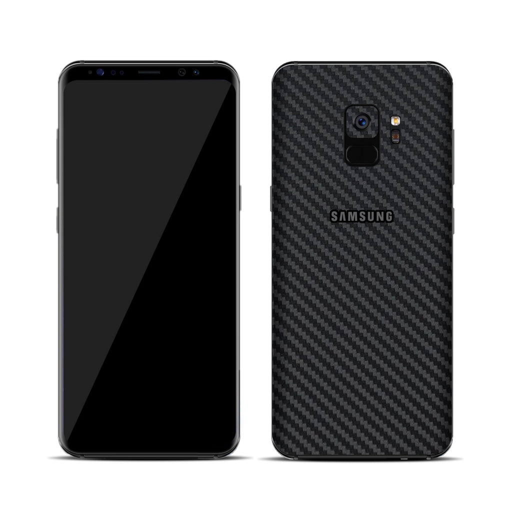 Samsung Galaxy S9 Black Carbon Fibre Skins