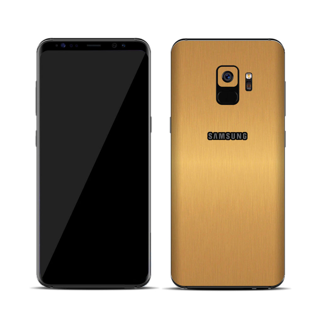 Samsung Galaxy S9 Brushed Gold Skins