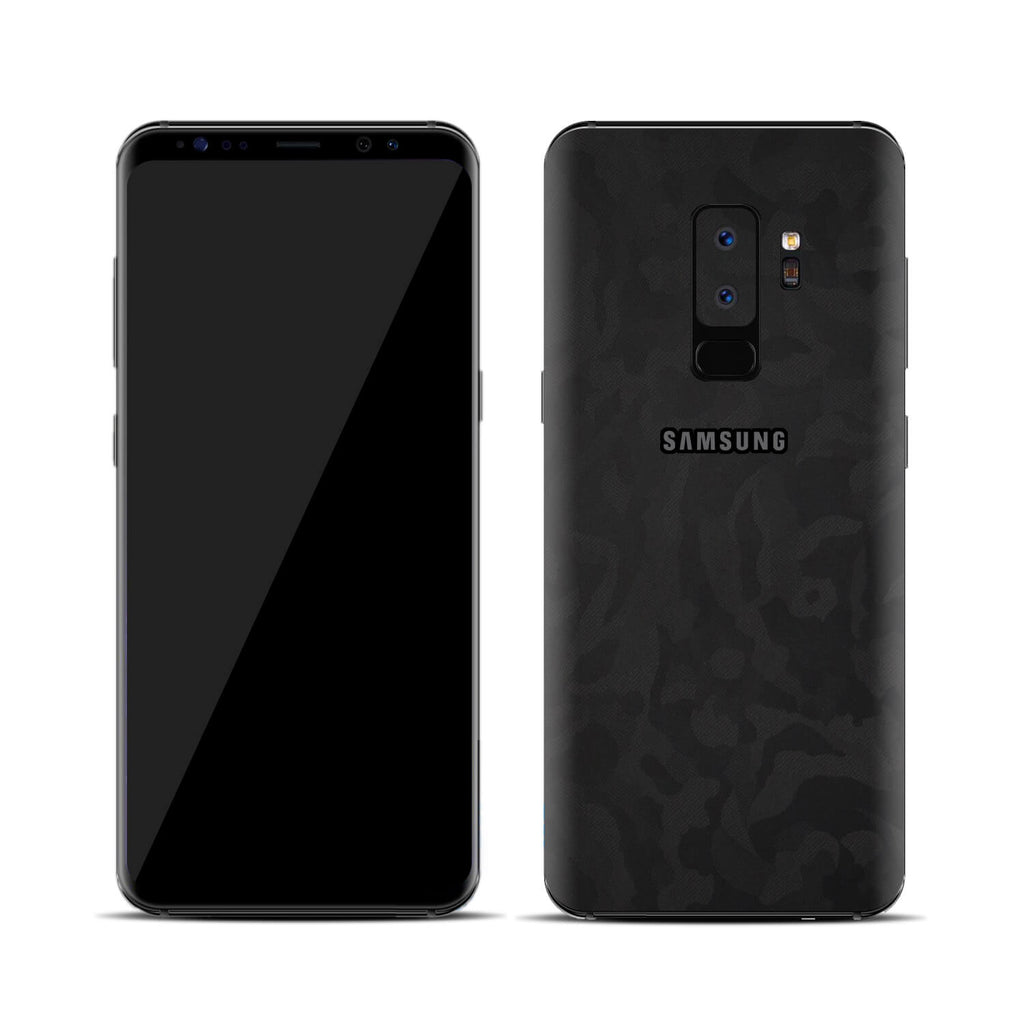 Samsung Galaxy S9 Plus Black Camo Skins