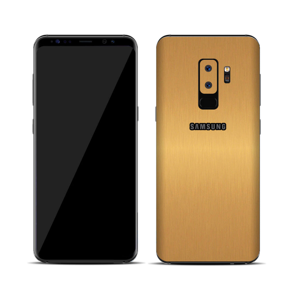 Samsung Galaxy S9 Plus Brushed Gold Skins