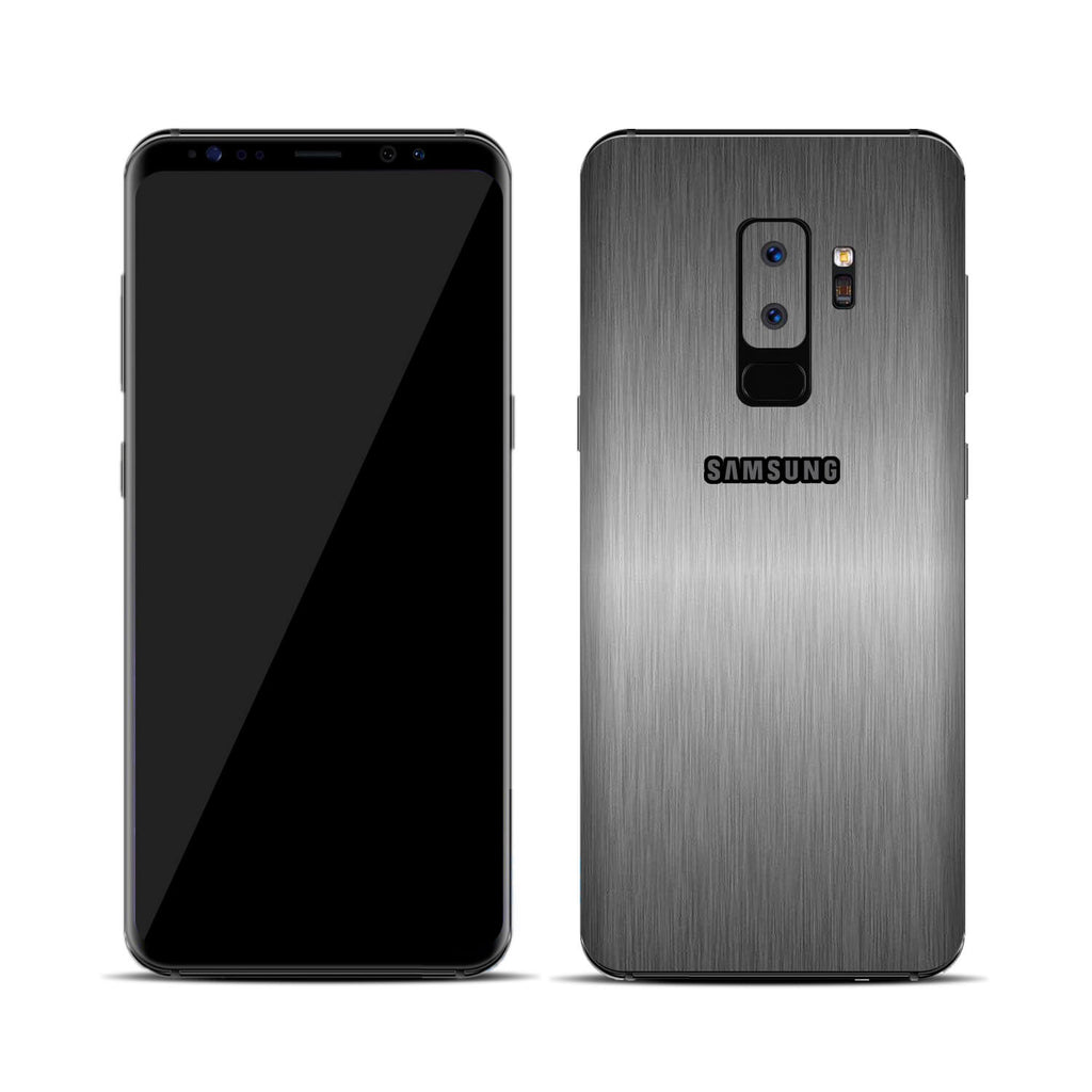 Samsung Galaxy S9 Plus Brushed Titanium Skins