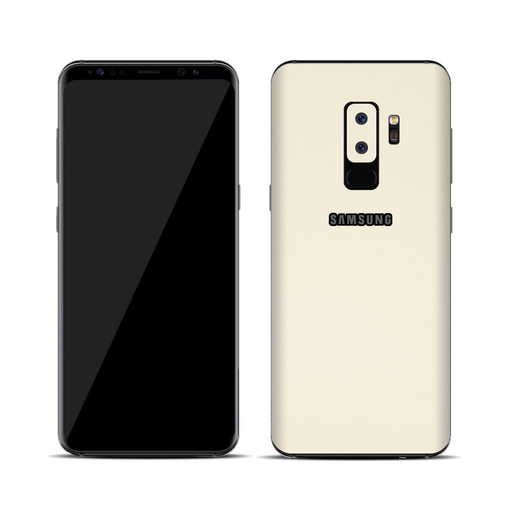 Samsung Galaxy S9 Plus Textured Matt Cream Skins