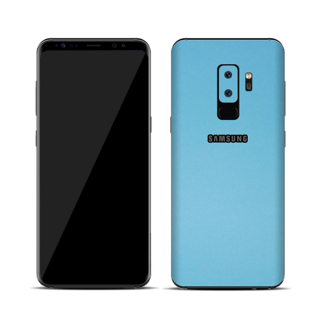 Samsung Galaxy S9 Plus Textured Matt Light Blue Skins