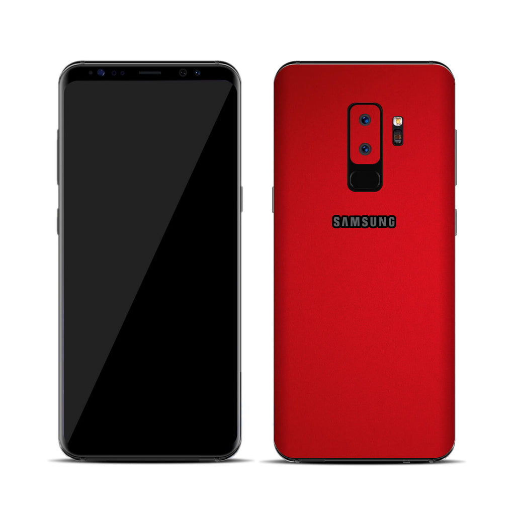 Samsung Galaxy S9 Plus Textured Matt Red Skins