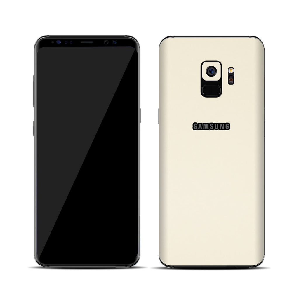 Samsung Galaxy S9 Textured Matt Cream Skins