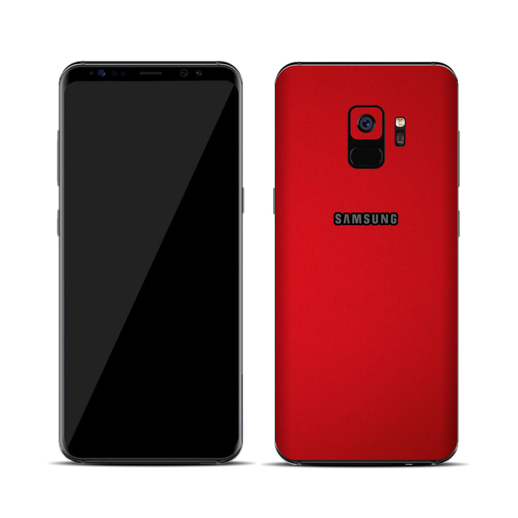 Samsung Galaxy S9 Textured Matt Red Skins