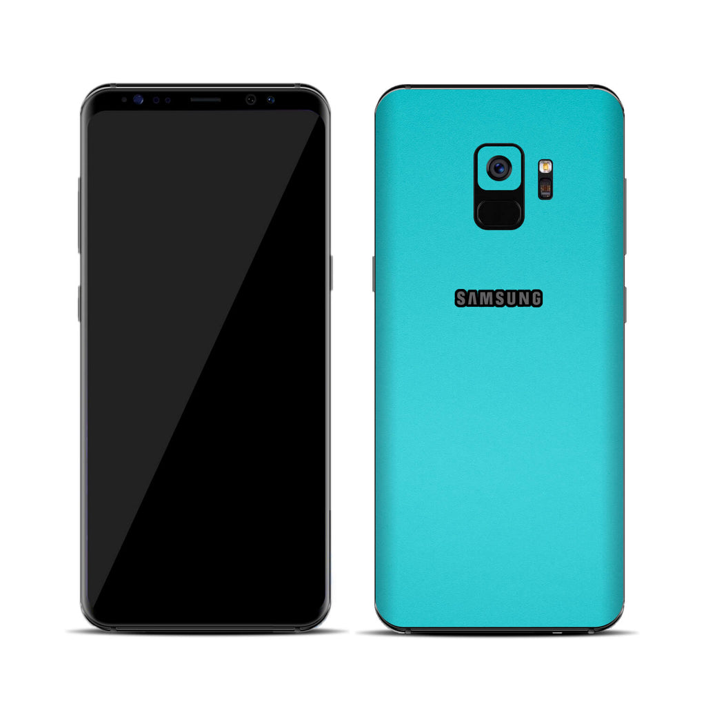Samsung Galaxy S9 Textured Matt Turquoise Skins