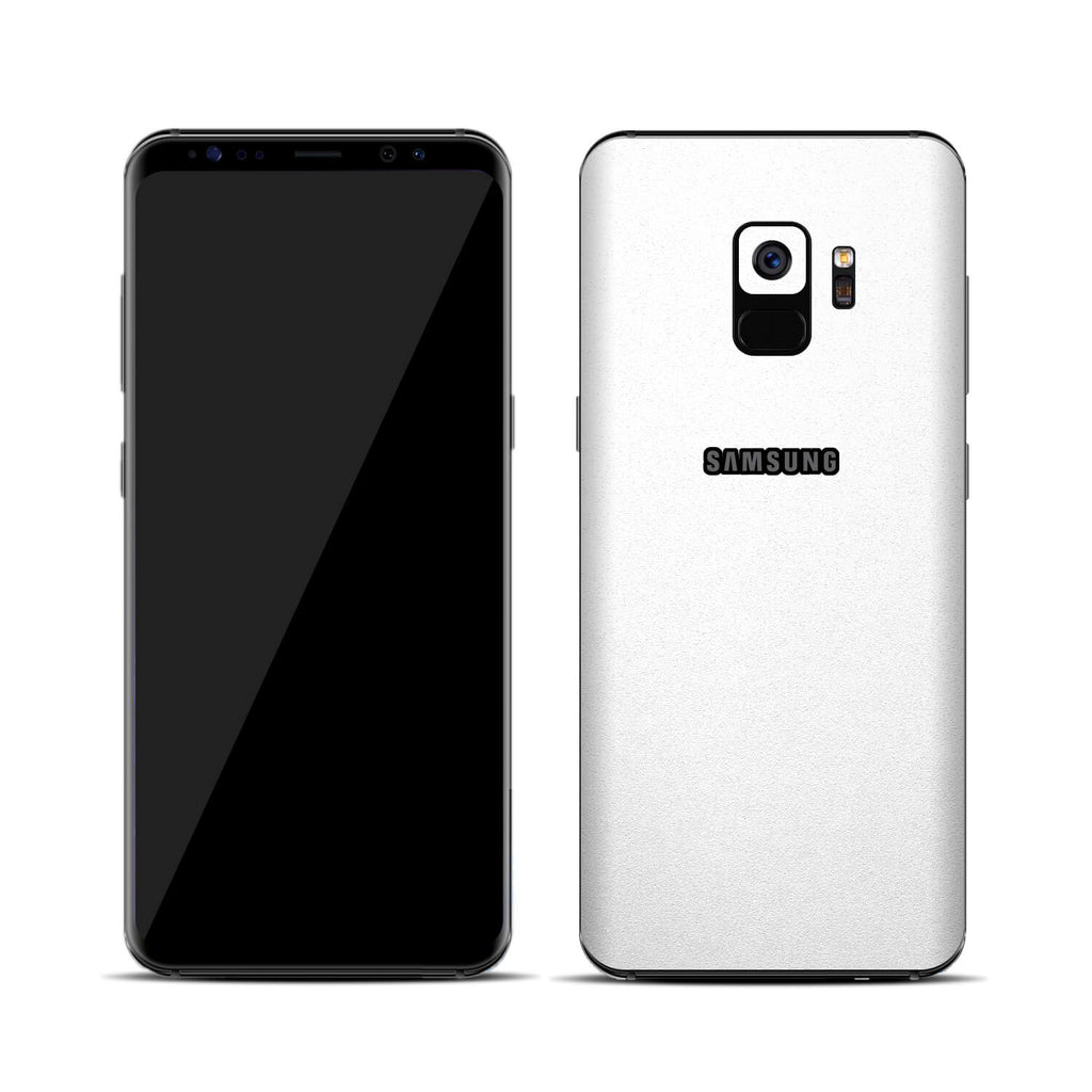 Samsung Galaxy S9 Textured Matt White Skins