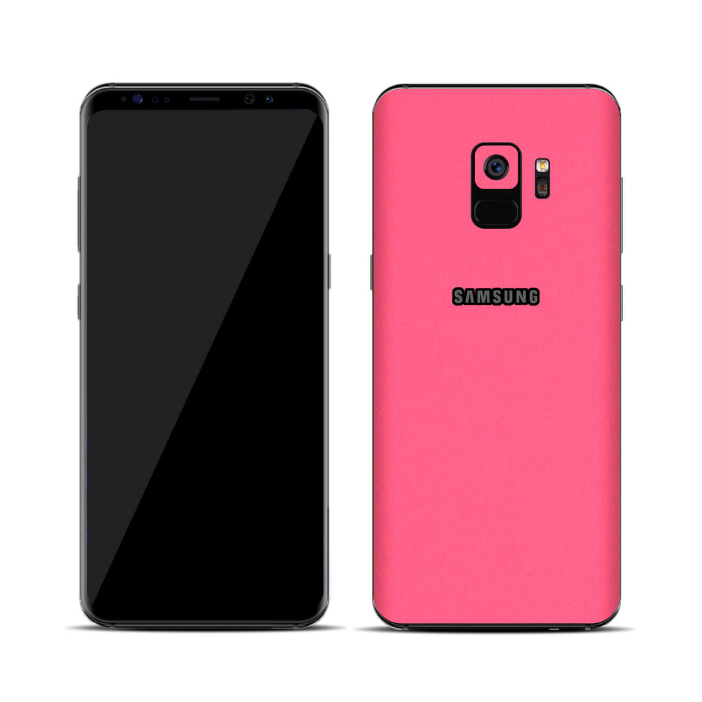 Samsung Galaxy S9 Textured Matt Pink Skins
