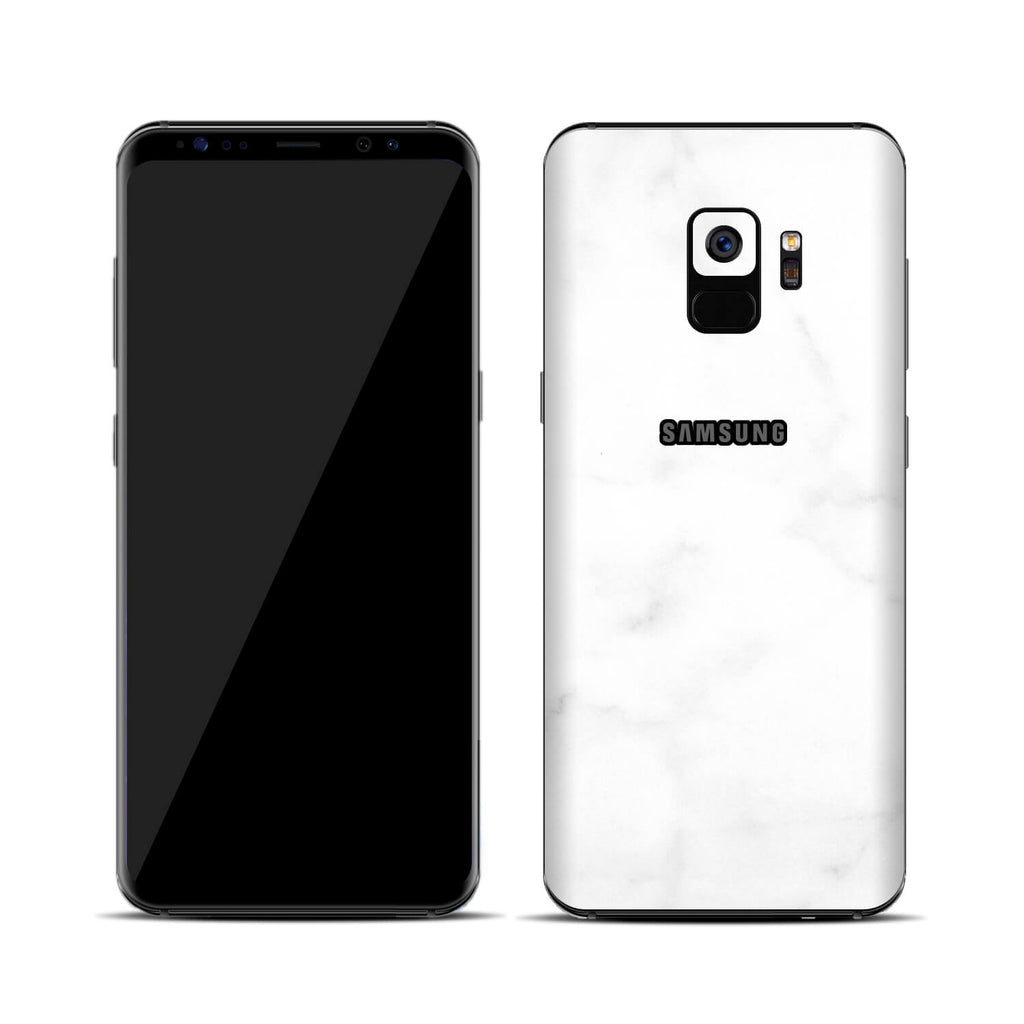 Samsung Galaxy S9 White Marble Skins