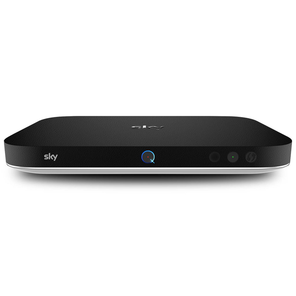 Sky Q Box Black Leather Skins