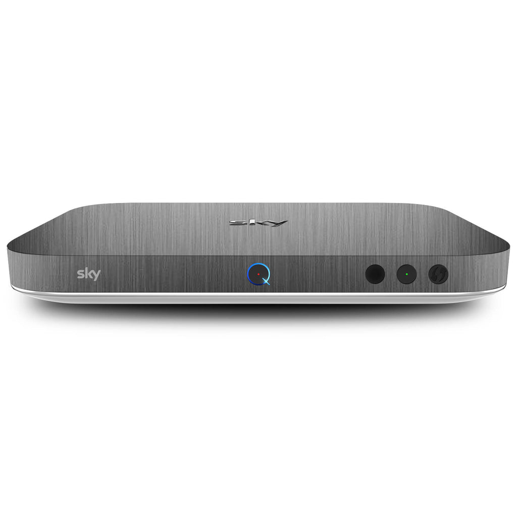 Sky Q Box Brushed Titanium Skins