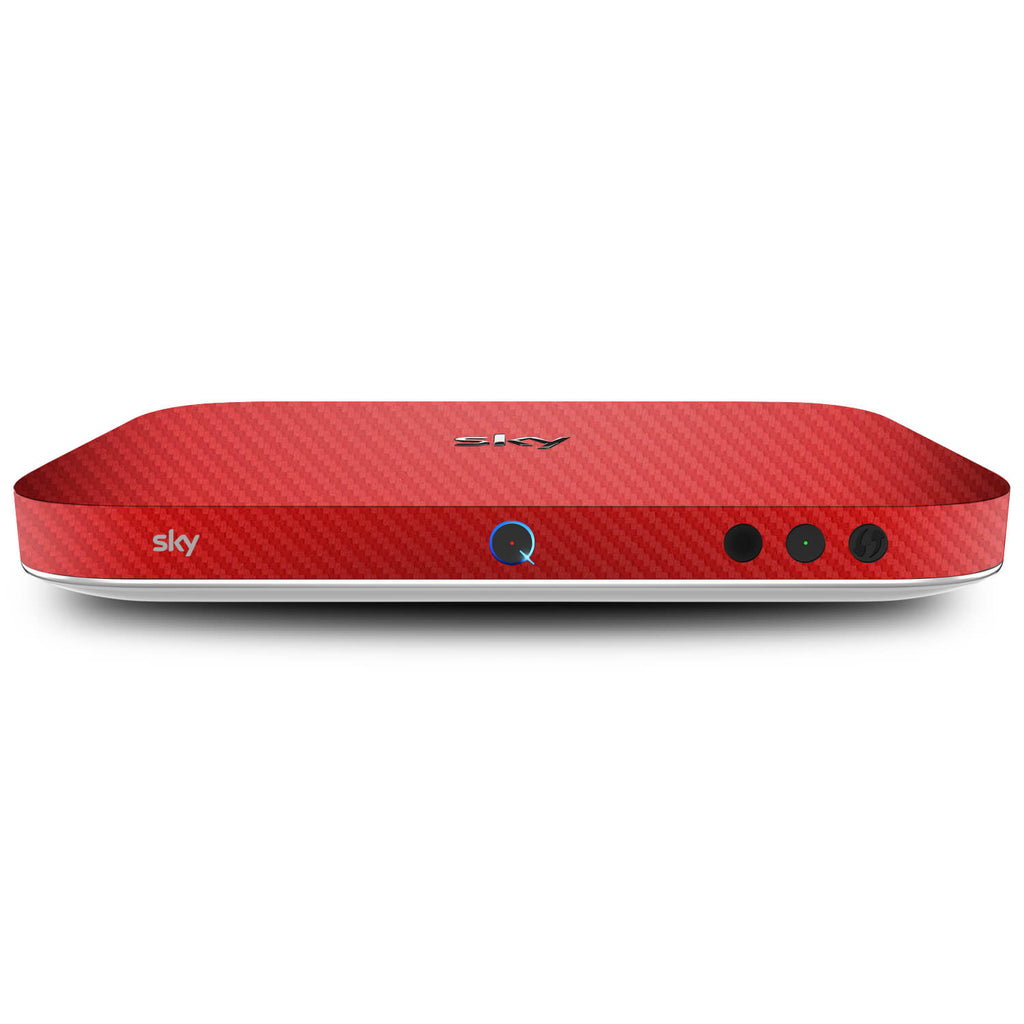 Sky Q Box Red Carbon Fibre Skins