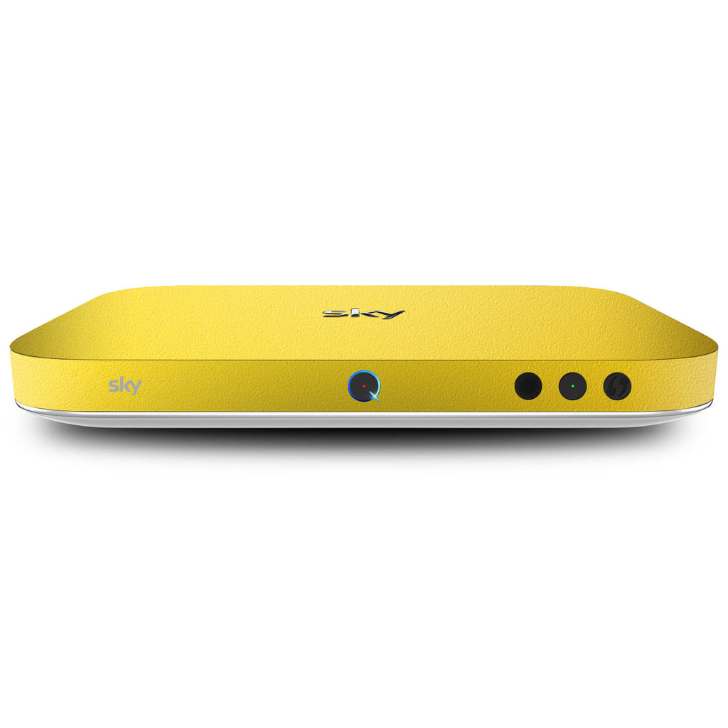 Sky Q Box Textured Matt Yellow Skins