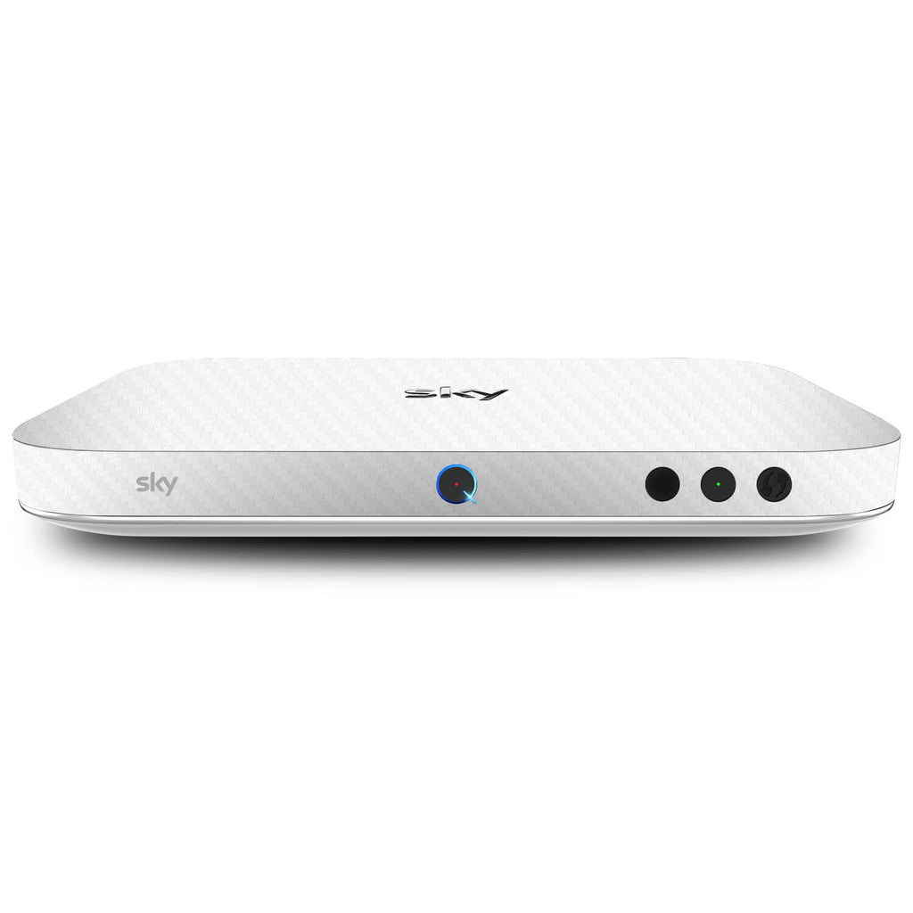Sky Q Box White Carbon Fibre Skins