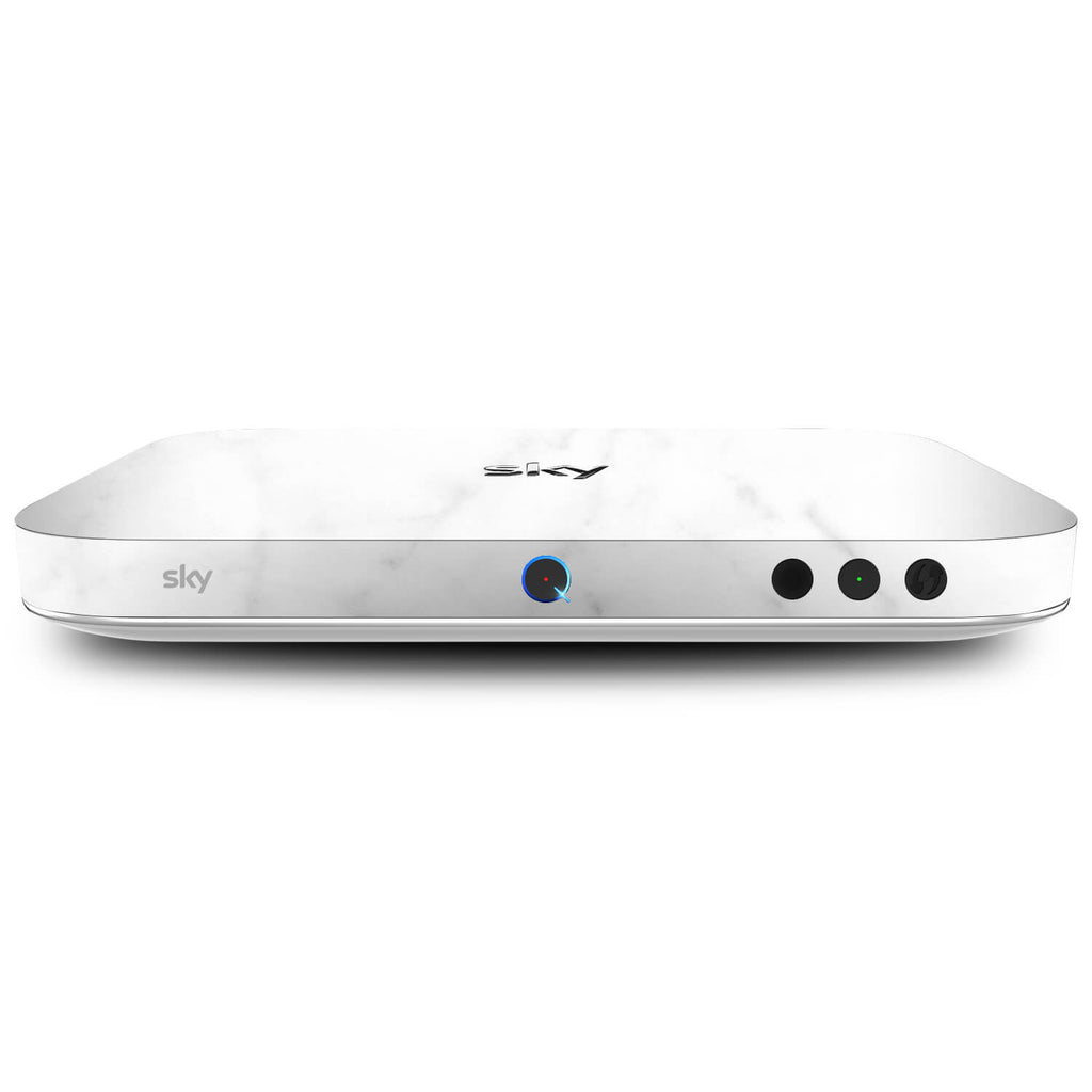 Sky Q Box White Marble Skins