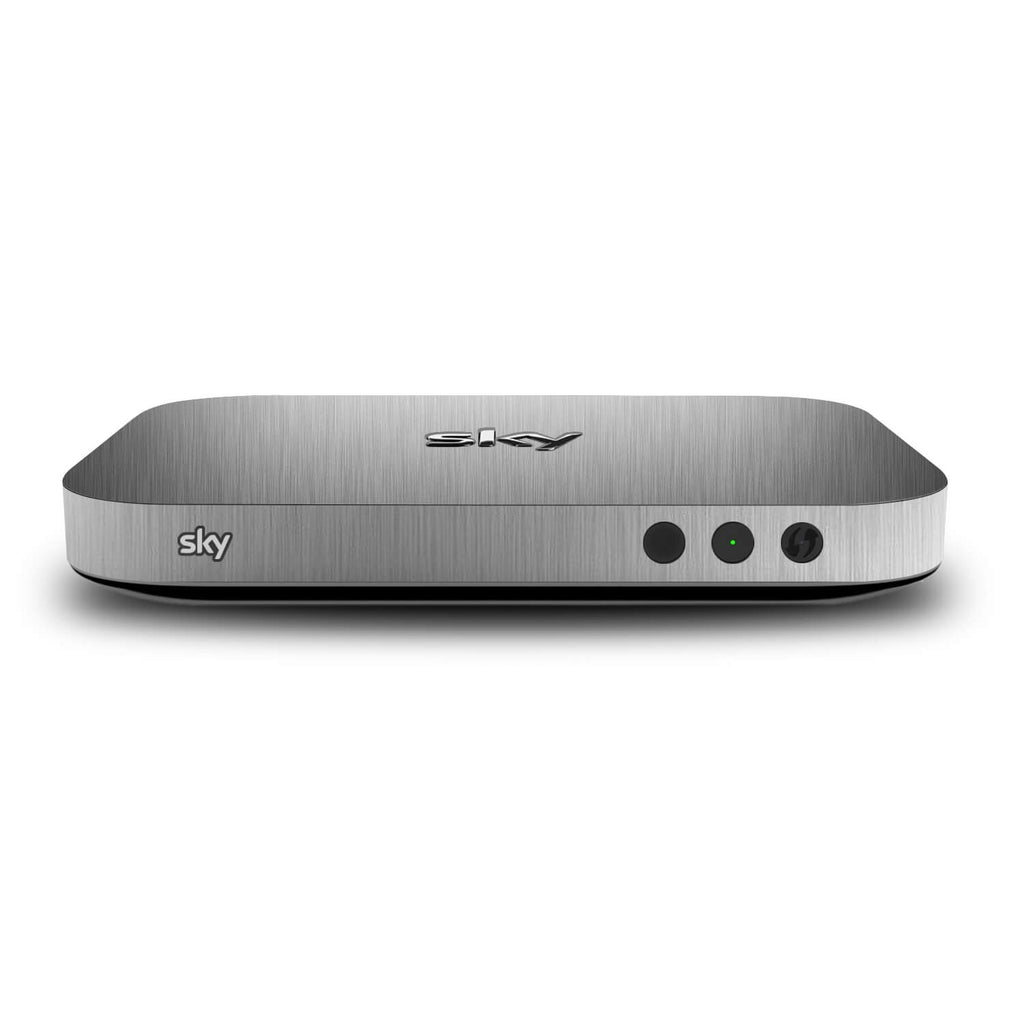 Sky Q Mini Box Brushed Titanium Skins