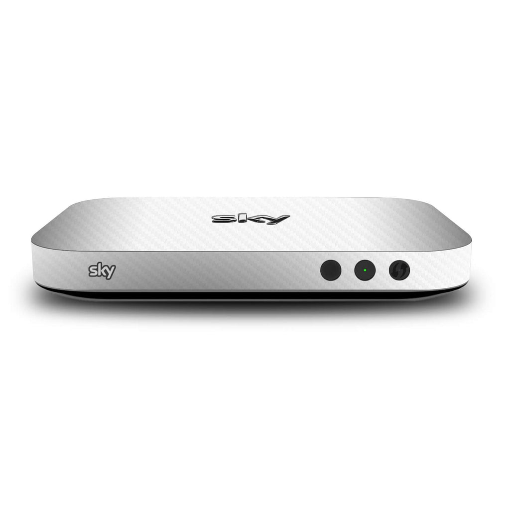 Sky Q Mini Box White Carbon Fibre Skins