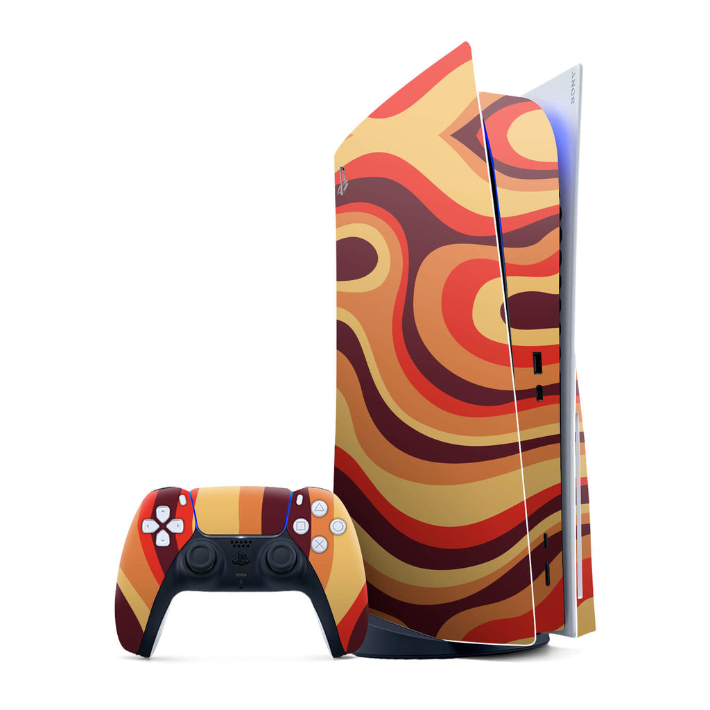 PS5 Disc Edition Abstract lava skins