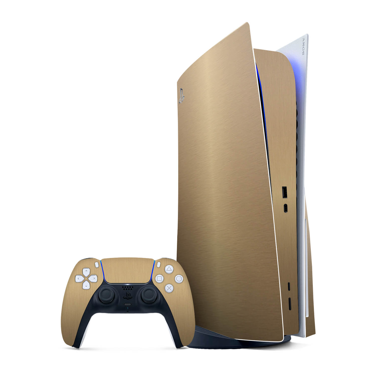 PS5 Brushed Gold Skins
