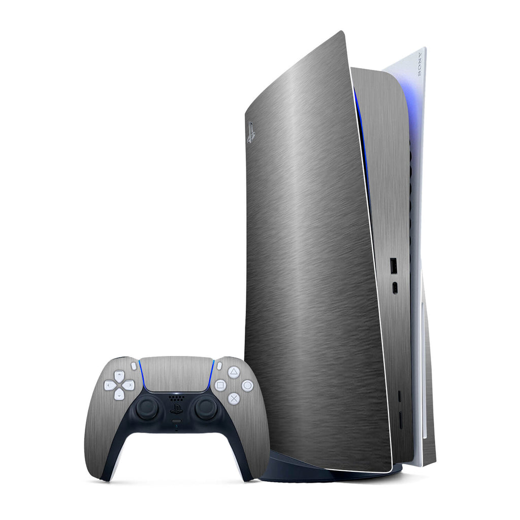 PS5 Brushed Titanium Skins