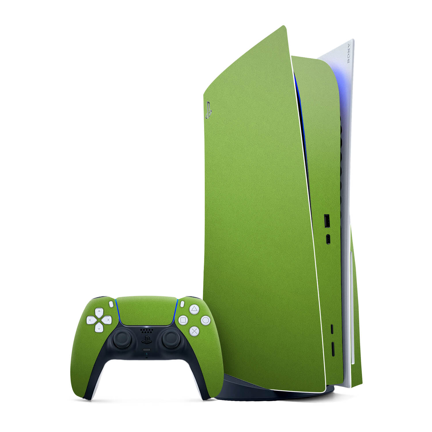 PS5 Textured Matt Green Skins