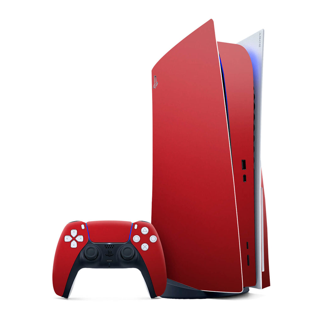 PS5 Textured Matt Red Skins