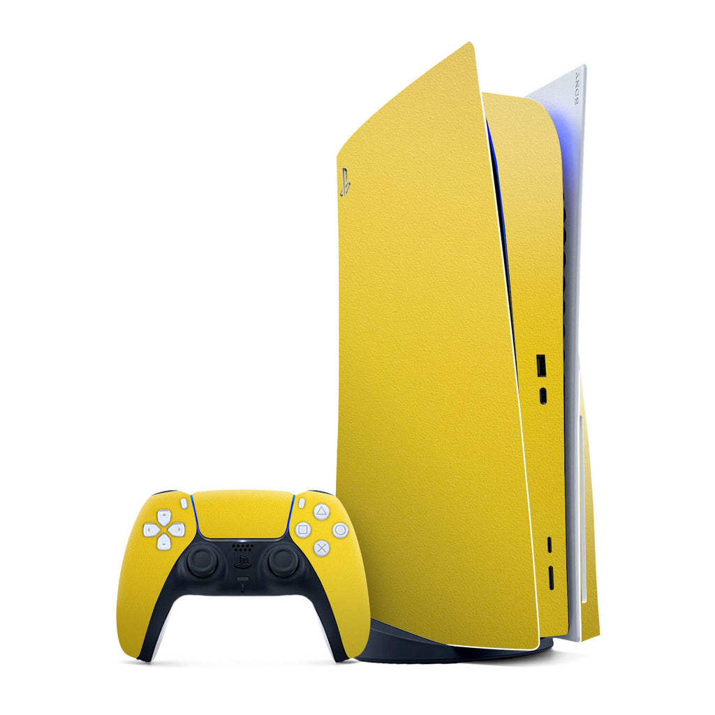 PS5 Textured Matt Yellow Skins