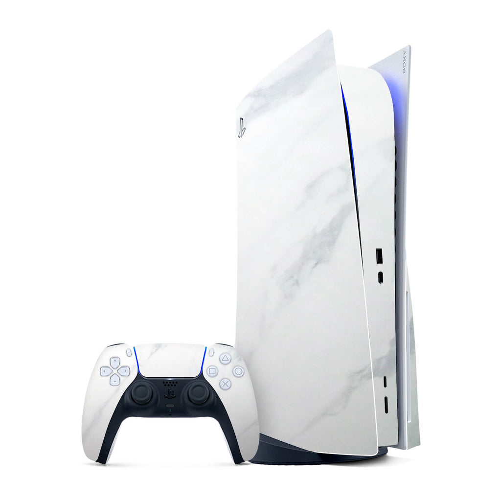 PS5 White Marble Skins