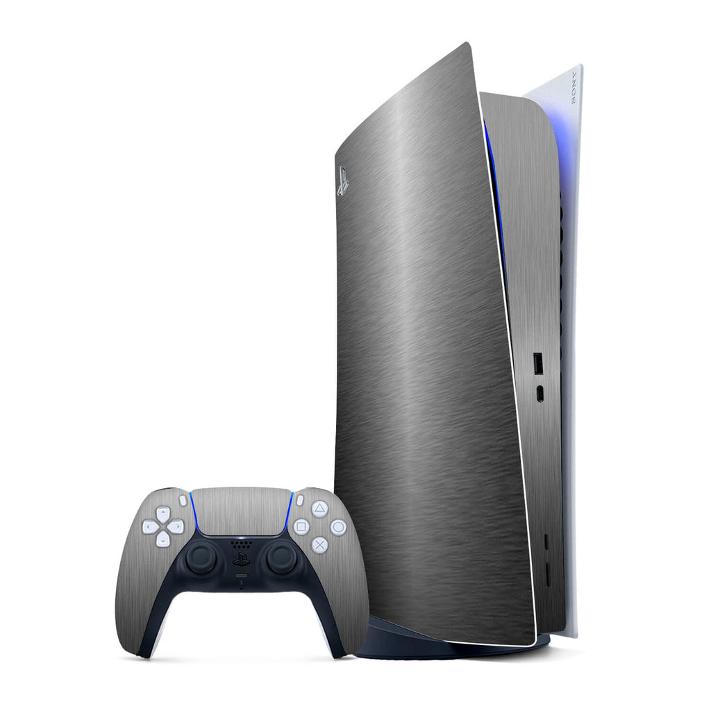 PS5 Digital Edition Brushed Titanium Skins