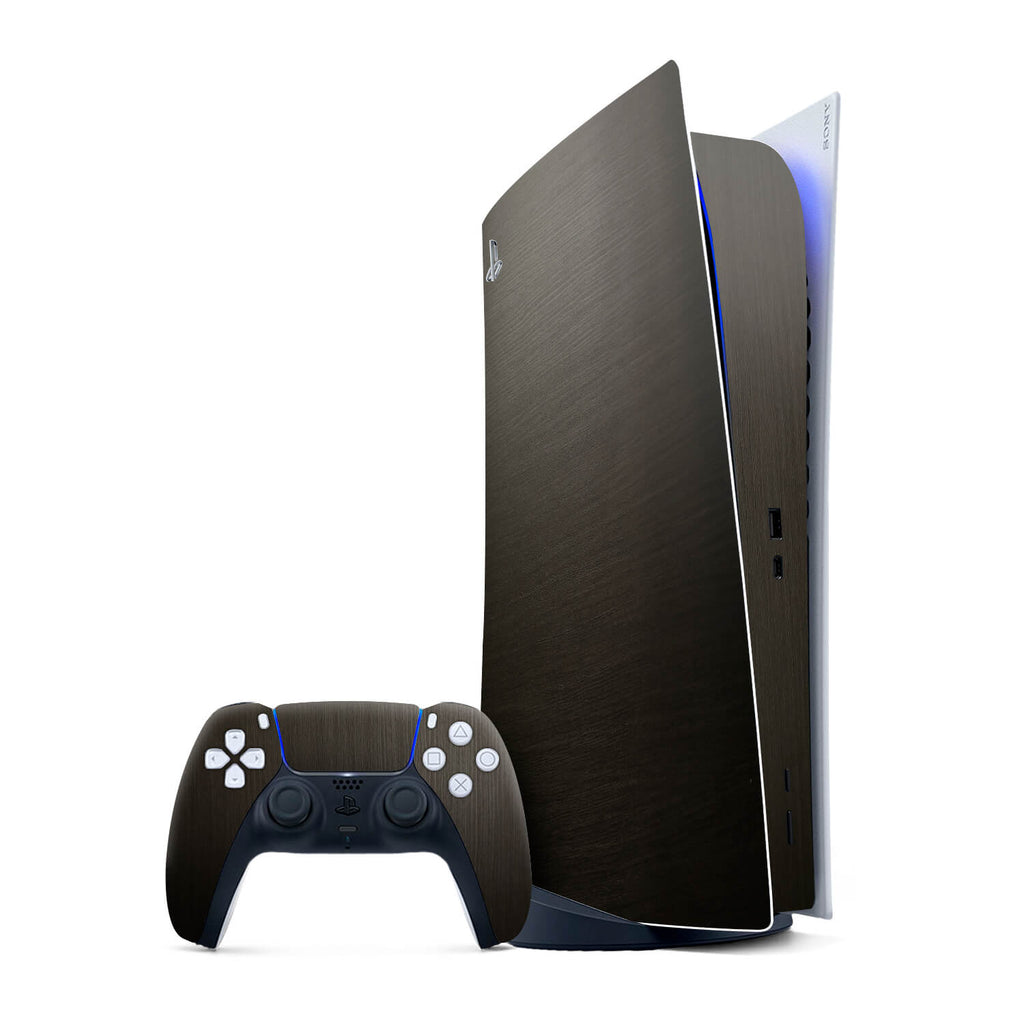 PS5 Digital Edition Silverblack Wood Skins