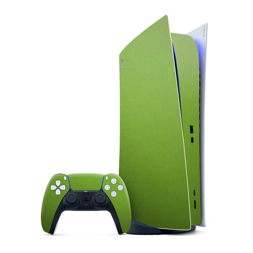 PS5 Digital Edition Textured Matt Green Skins