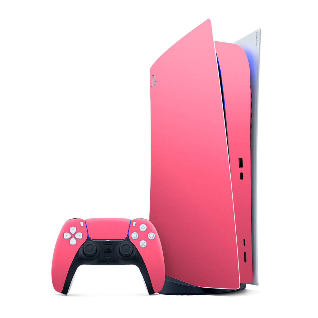 PS5 Digital Edition Textured Matt Pink Skins