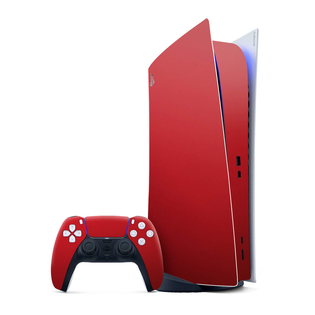 PS5 Digital Edition Textured Matt Red Skins