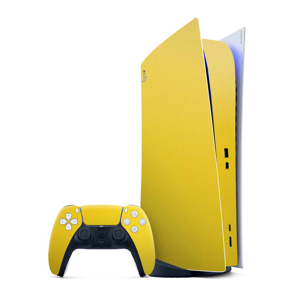 PS5 Digital Edition Textured Matt Yellow Skins