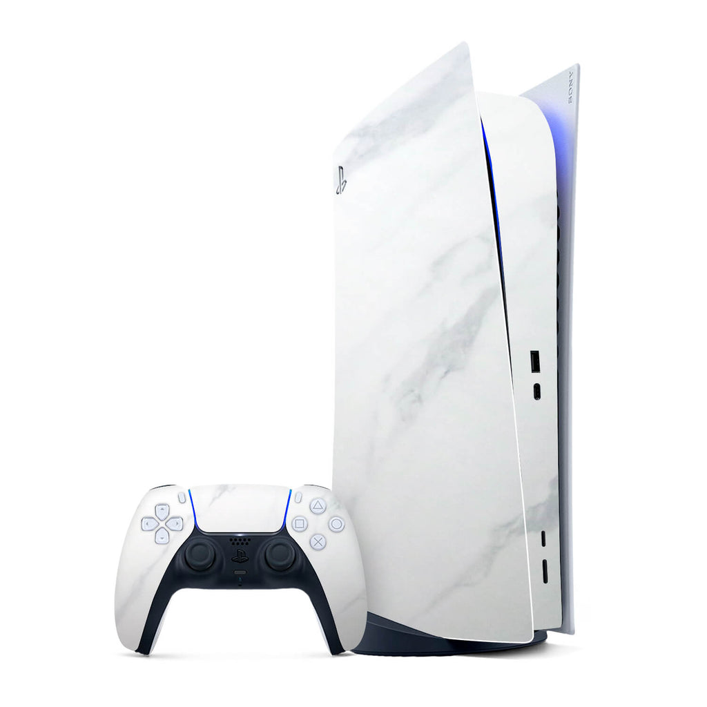 PS5 Digital Edition White Marble Skins