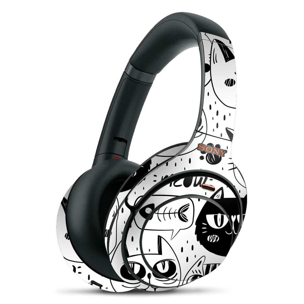 Sony WH1000XM4 Doodles cat skins