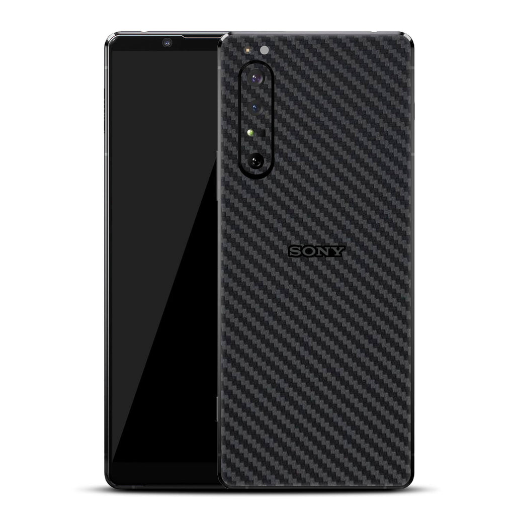 Sony Xperia 1 ii Black Carbon Fibre Skins