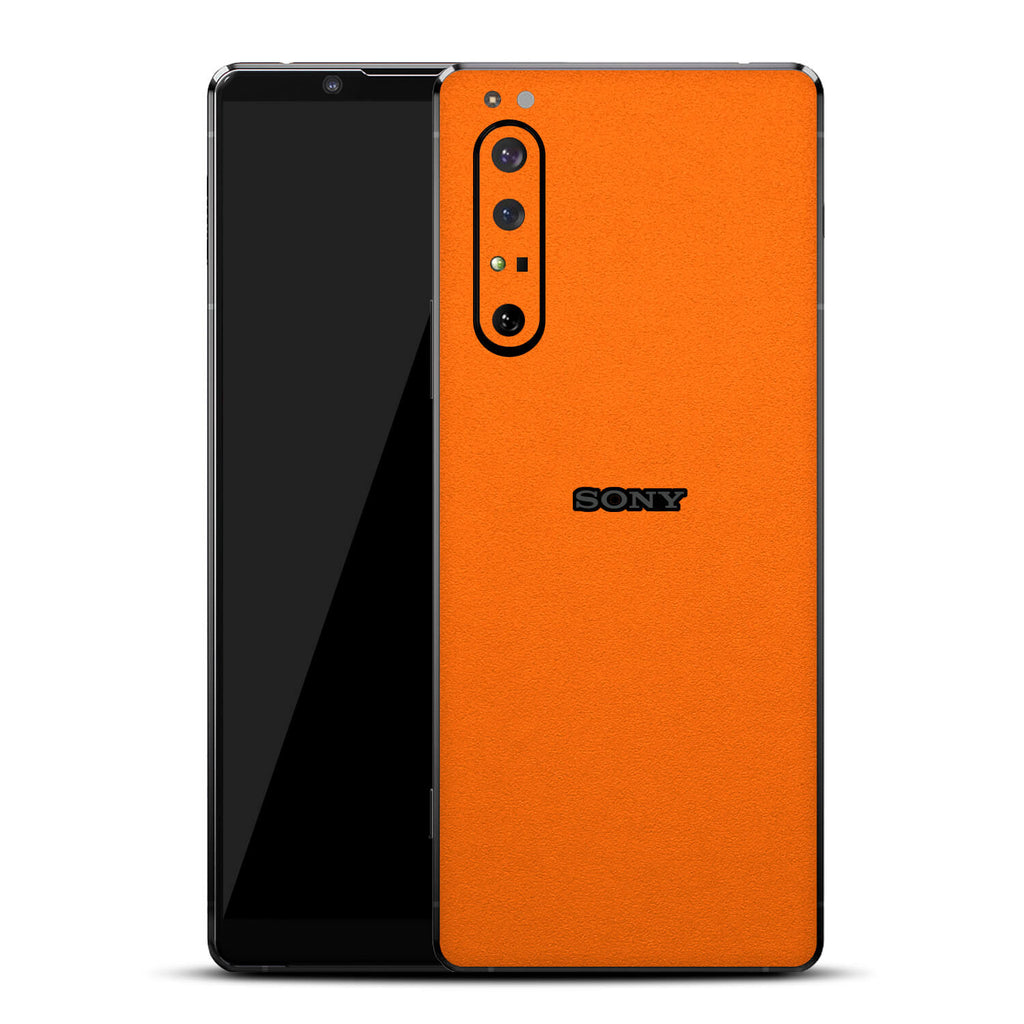 Sony Xperia 1 ii Textured Matt Orange Skins