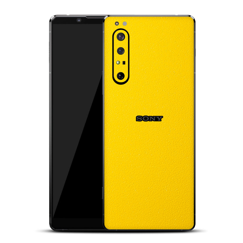 Sony Xperia 1 ii Textured Matt Yellow Skins
