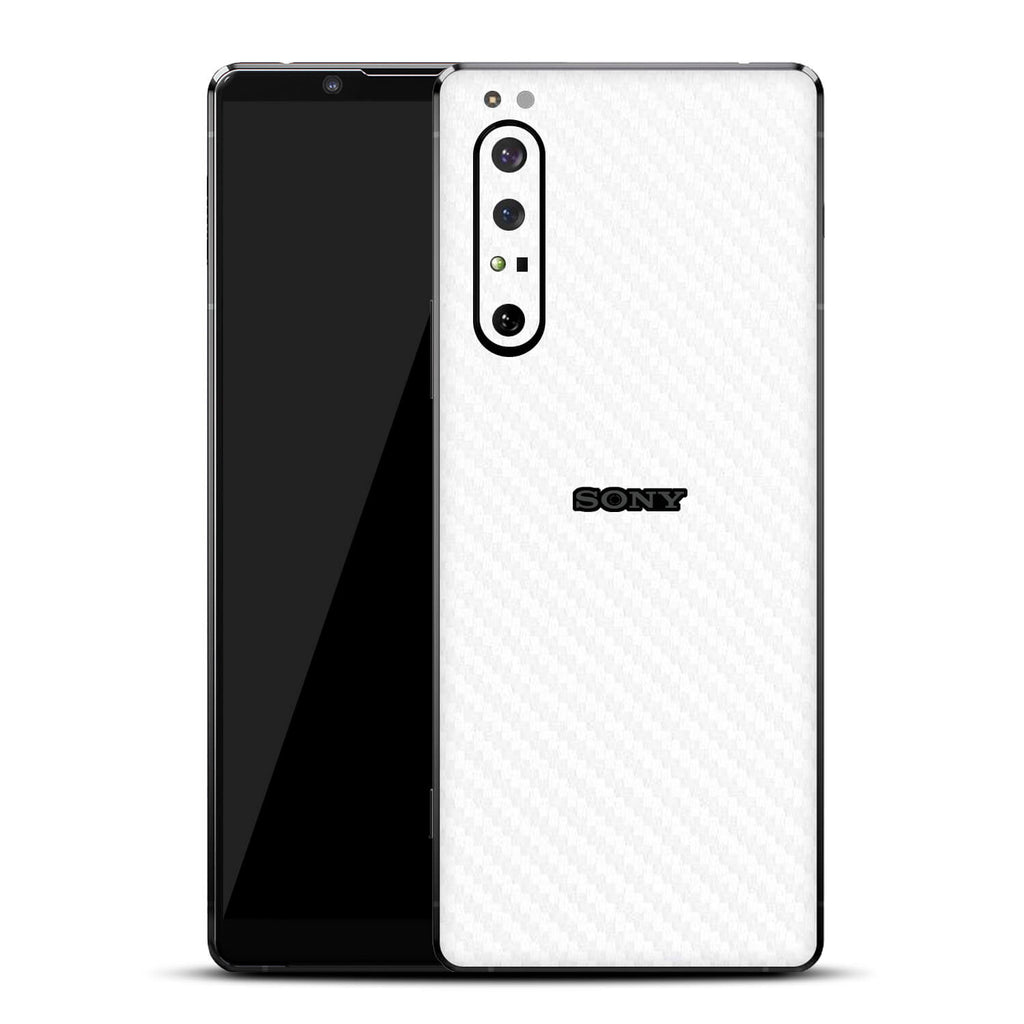 Sony Xperia 1 ii White Carbon Fibre Skins