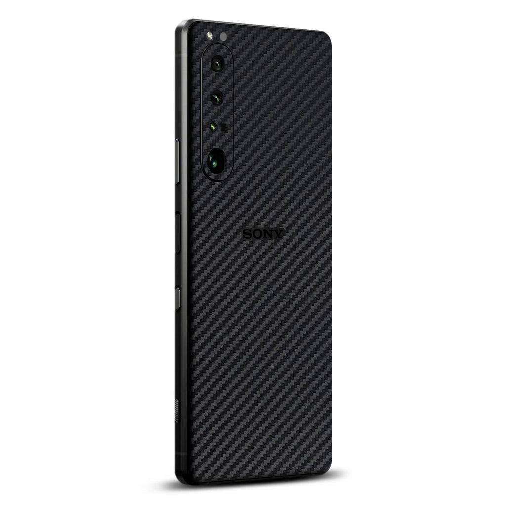 Sony Xperia 1 iii Black carbon fibre skins