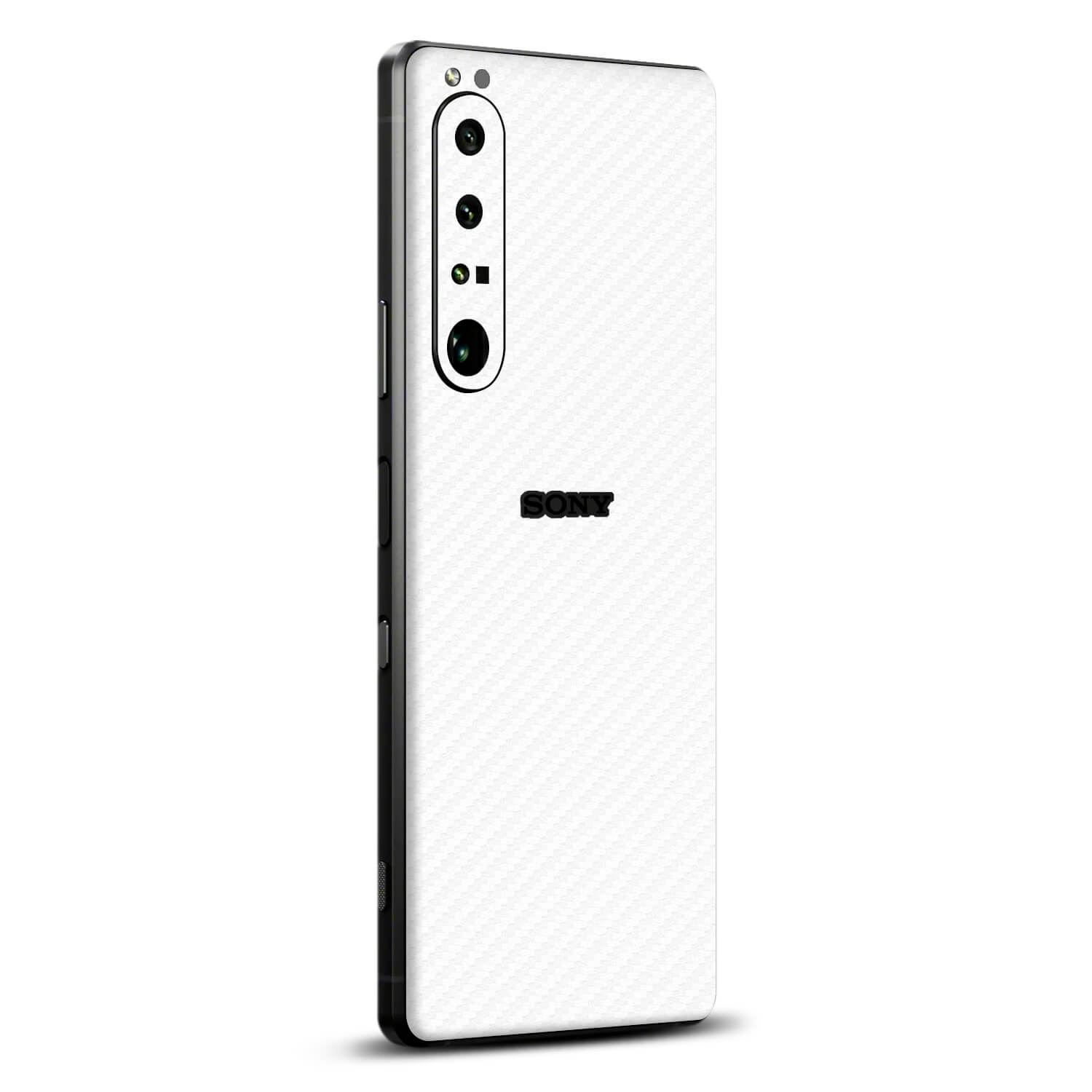 Sony Xperia 1 iii White carbon fibre skins
