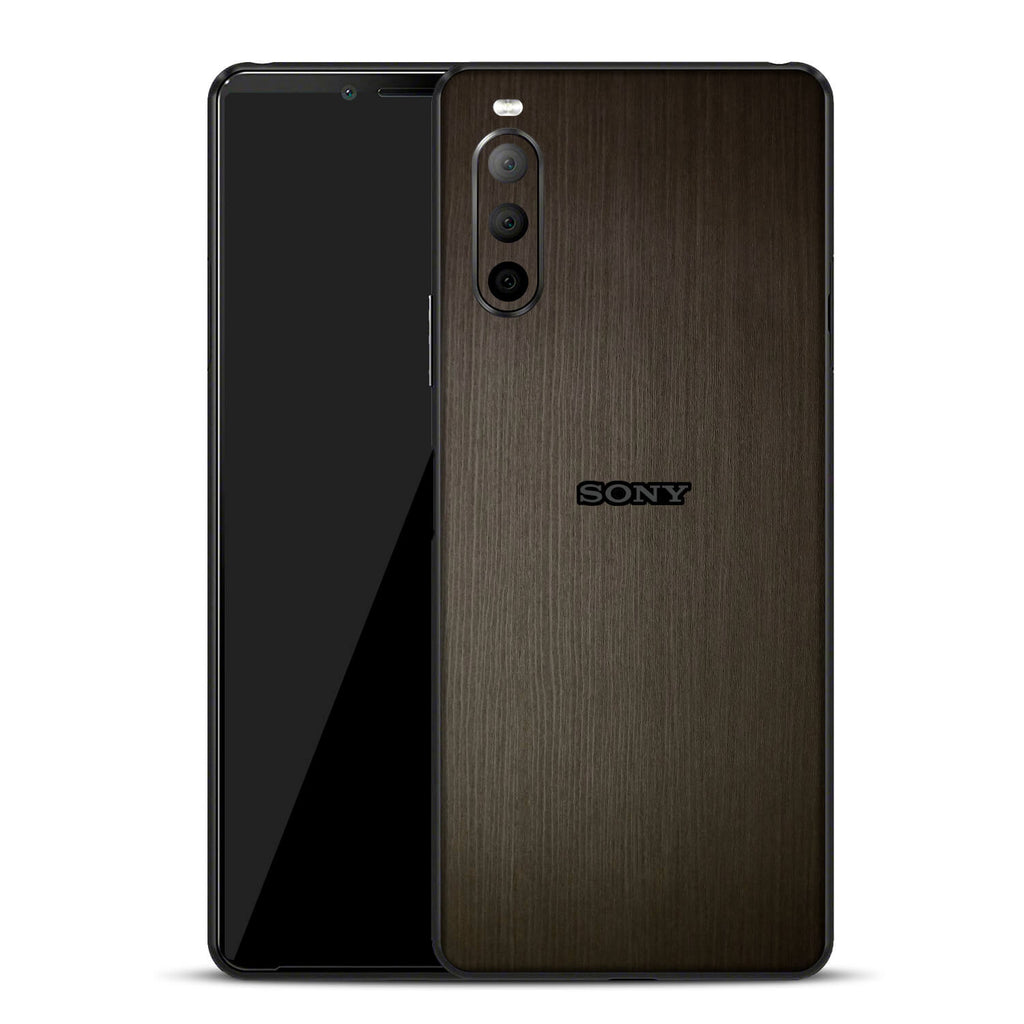 Sony Xperia 10 ii Silverblack wood skins