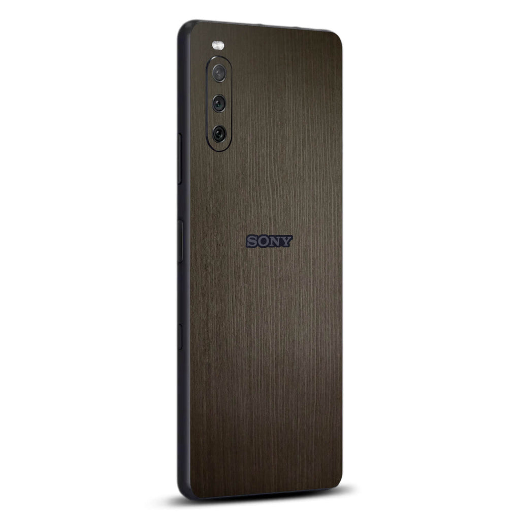 Sony Xperia 10 iii Silverblack wood skins