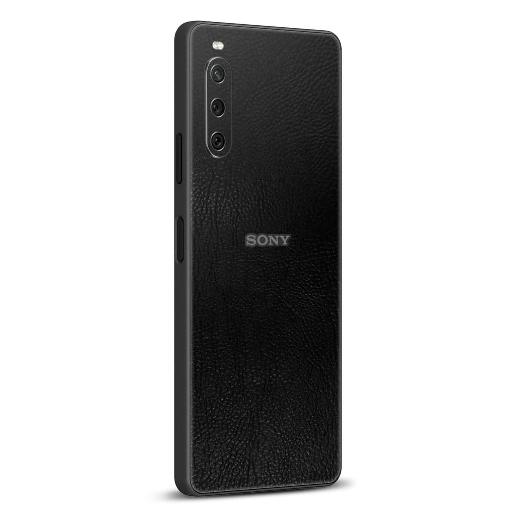 Sony Xperia 10 IV Black leather skins