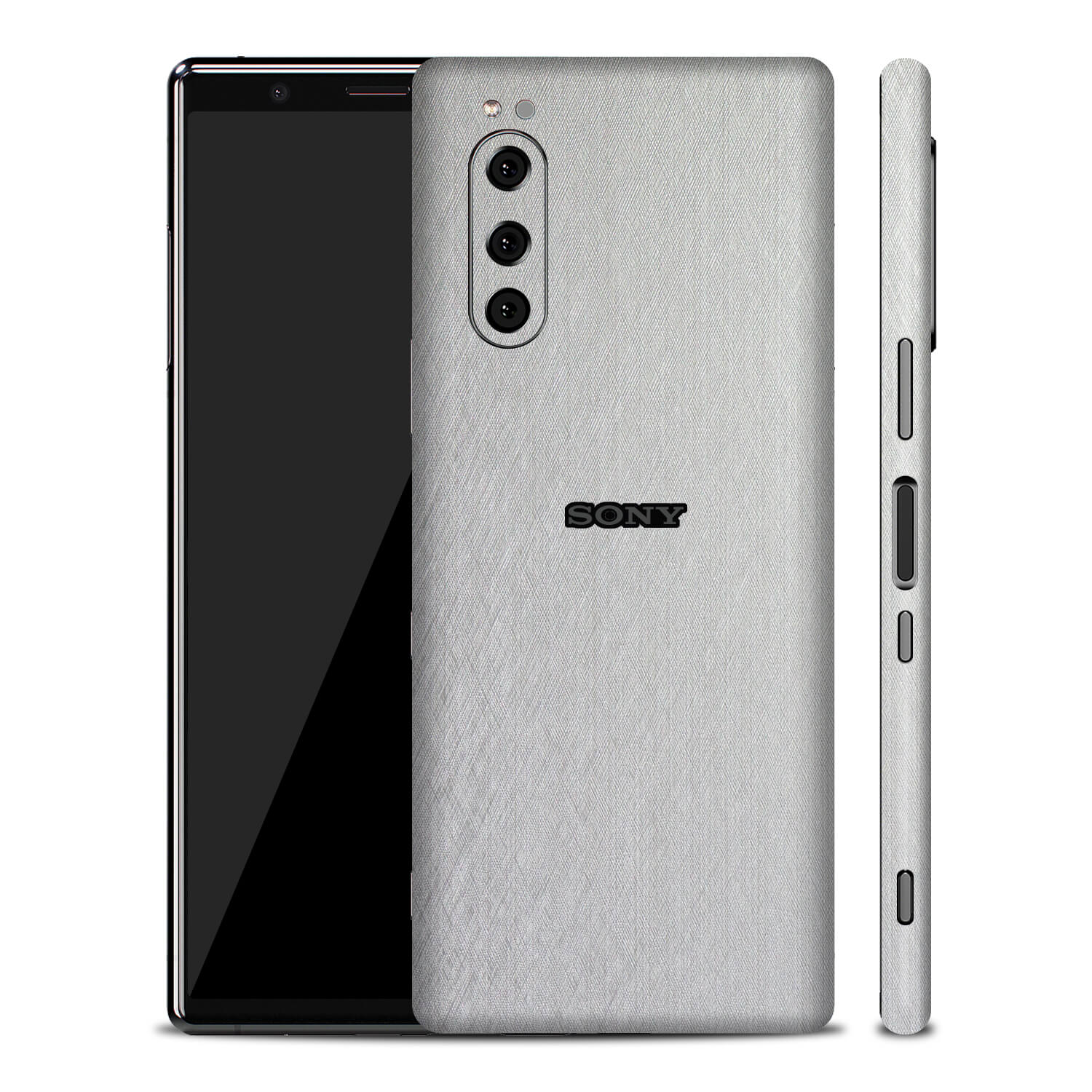 Sony Xperia 5 Brushed Aluminium Skins