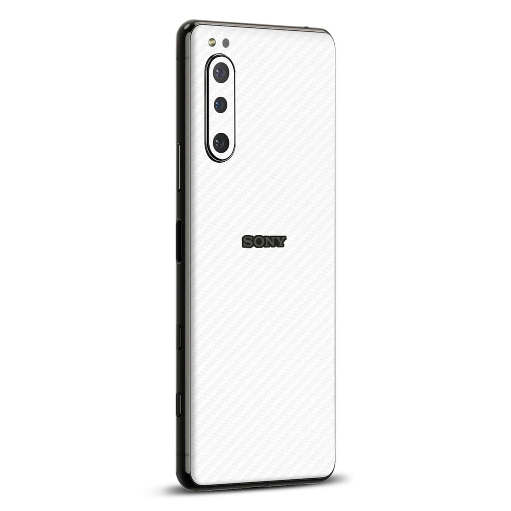 Sony Xperia 5 iii White carbon fibre skins